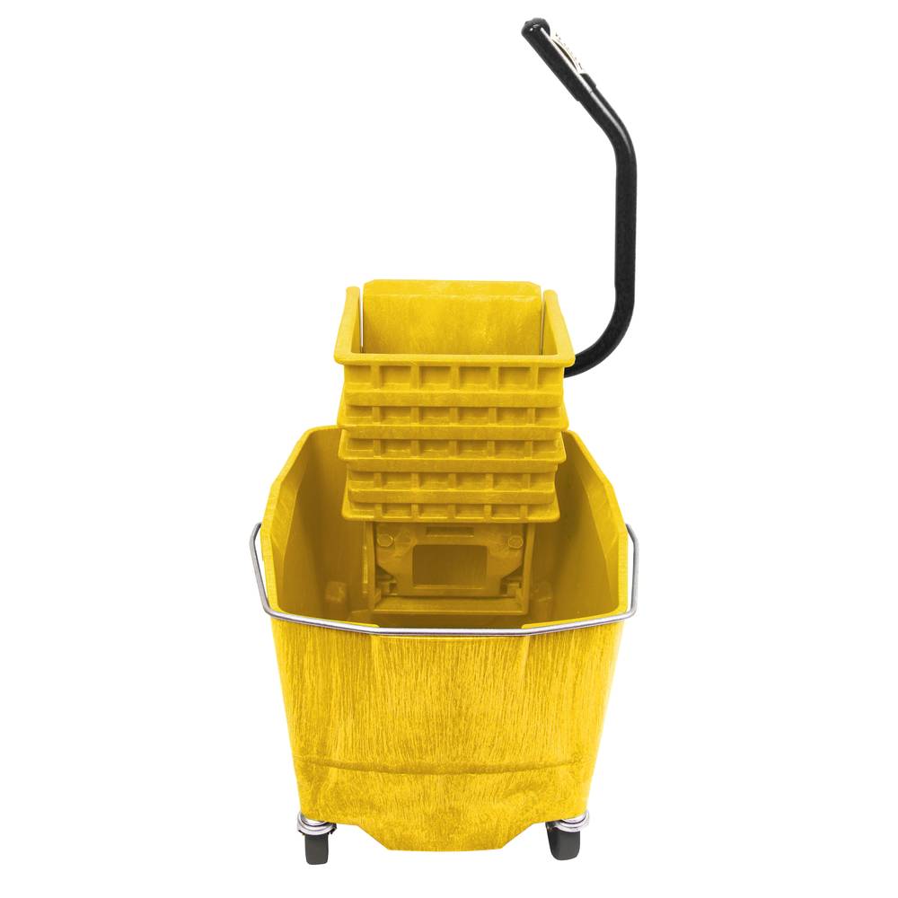 Sidepress Wet Mop Squeeze Wringer & Bucket Combo Yellow, 35 Quart
